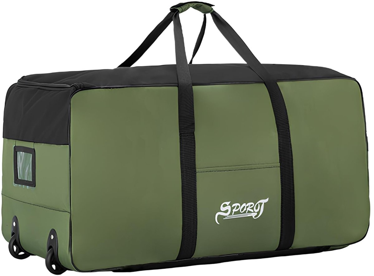 Omgoods- Reistas 120 liter - Waterdichte Reistas - Opvouwbare Sporttas - Draagtas/Rugzak - 80x40x40 cm - Oxford-stof, Groen - Duffelbag