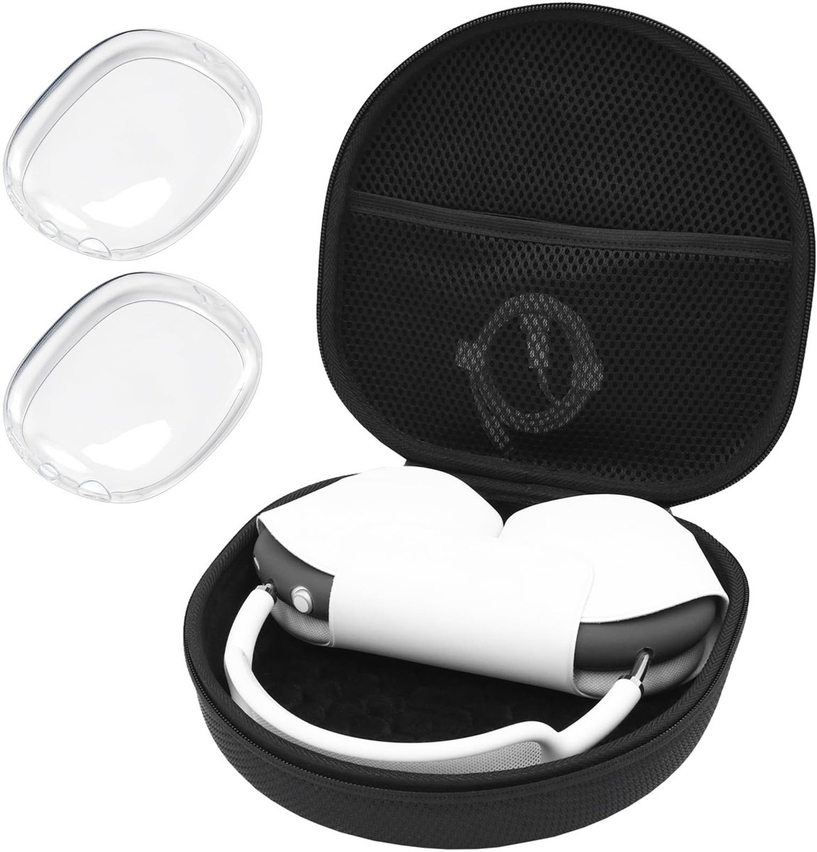 Omgoods - Hardcase voor AirPods Max met Opbergvak en Oordopjes