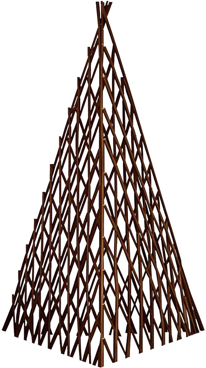 Omgoods - Uittrekbare Tipi Tuinrek voor Klimplanten en Decoratie