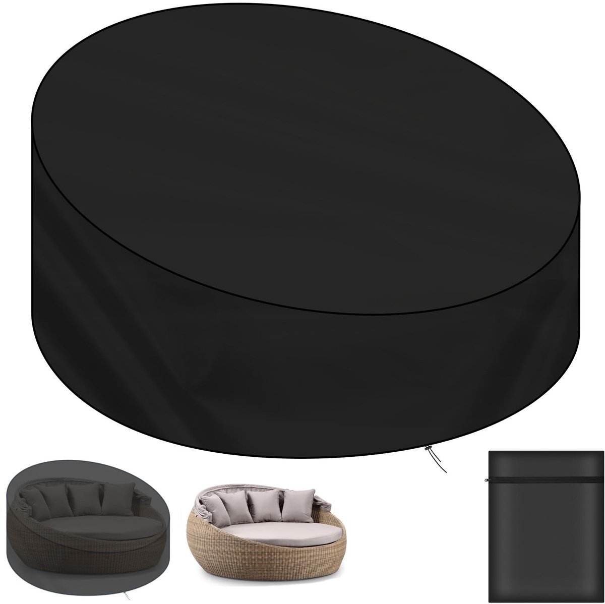 Omgoods - Ronde Waterdichte Sofa Bed Cover voor Tuinmeubelen