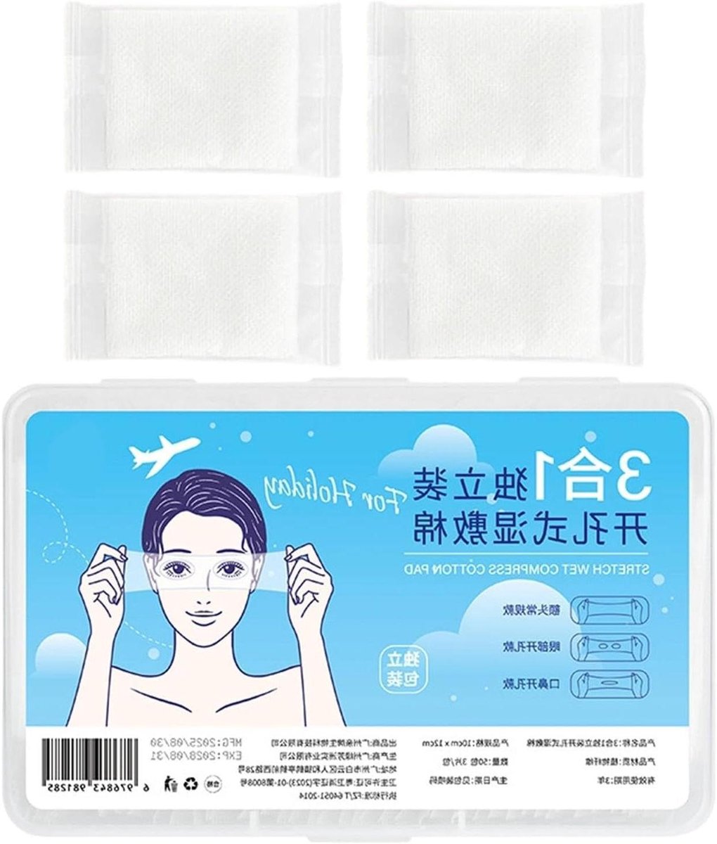 Katoenen Gezichtspads - Wattenschijfjes Toner - Make-up Verwijderen - Scheurbestendig Ontwerp - 150 Stuks - Wit
