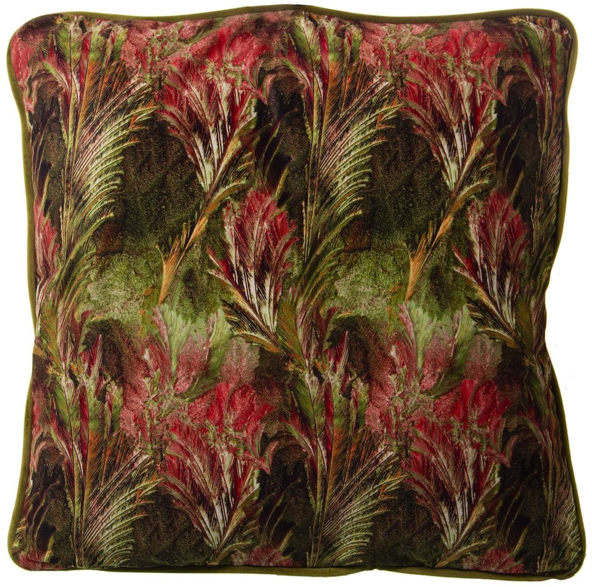 Omgoods - Decoratief Kussen Multicolour Textiel - 60 x 60 cm - Met Rits