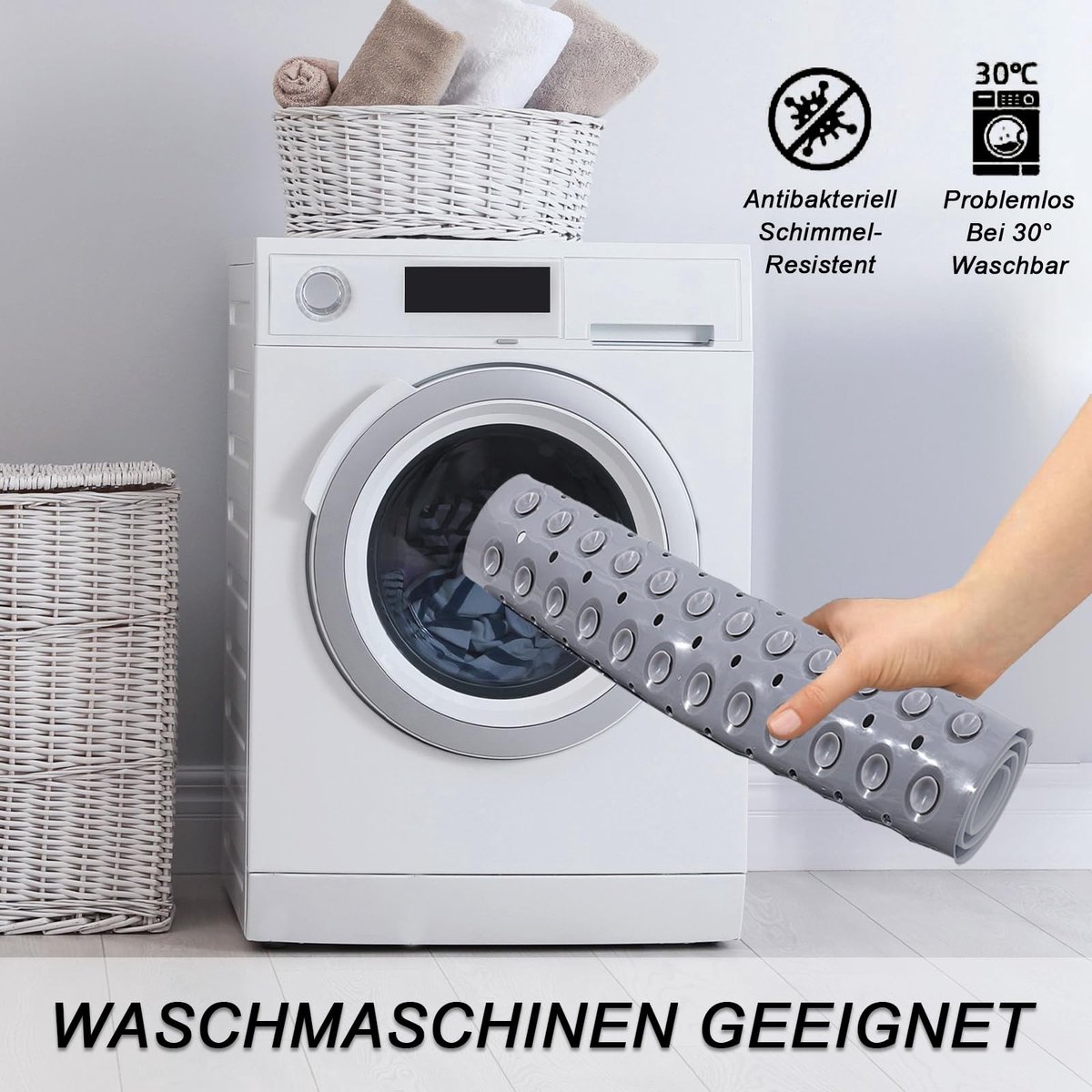 Omgoods - Antislip Douchemat met Zuignappen 60 x 90 cm