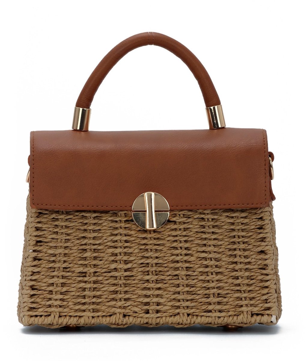 Omgoods - Vintage Rieten Schoudertas voor Dames