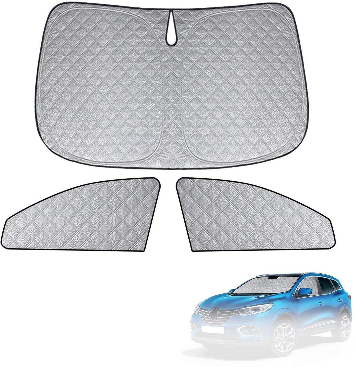Omgoods - Zonnescherm voor Renault Kadjar, 3-delige Set