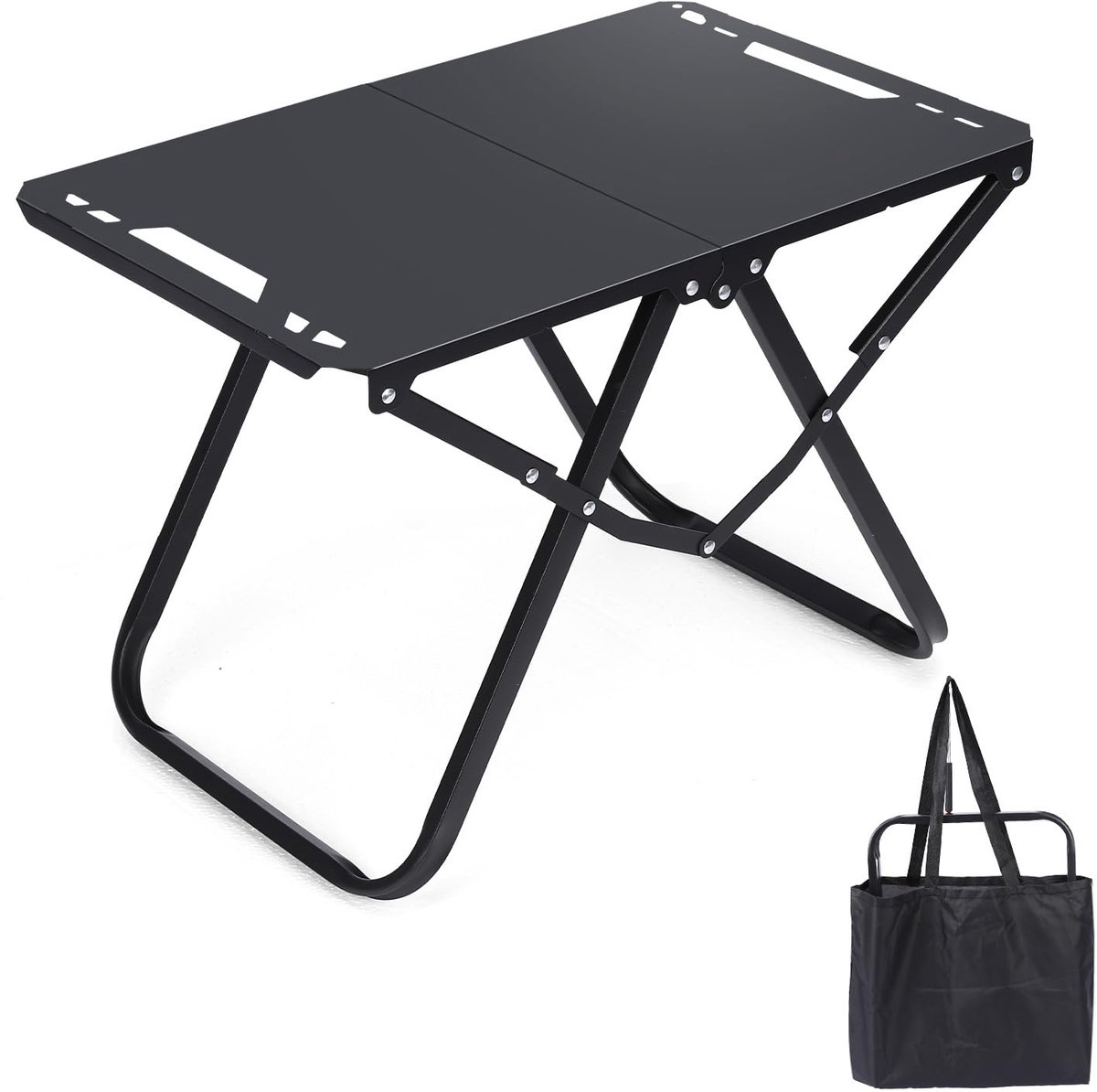 Omgoods - Inklapbare Campingtafel 50 × 38,5 cm - Draagbare Bijzettafel