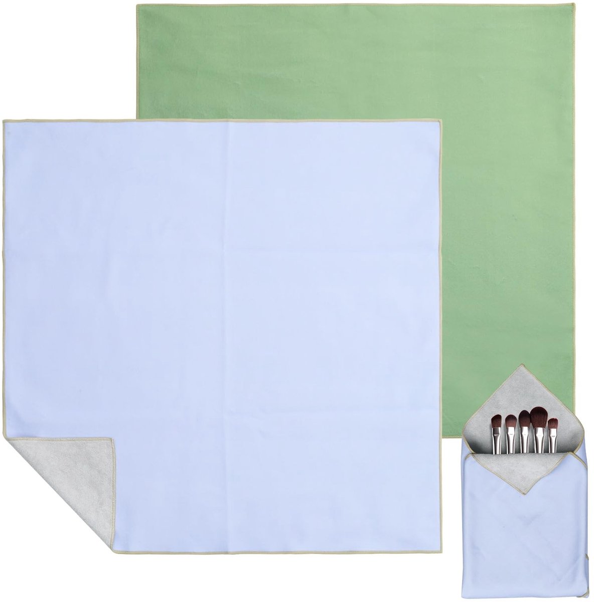Omgoods - 2 Stuks Zelfklevende Magic Cloth Makeup Bag - 55x55 cm - Bescherming voor Camera en Cosmetica