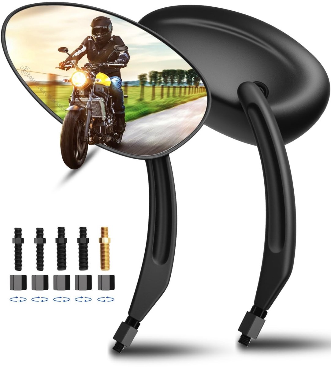 Omgoods - Universele Motor Spiegels, 360° Verstelbaar, Set van 2