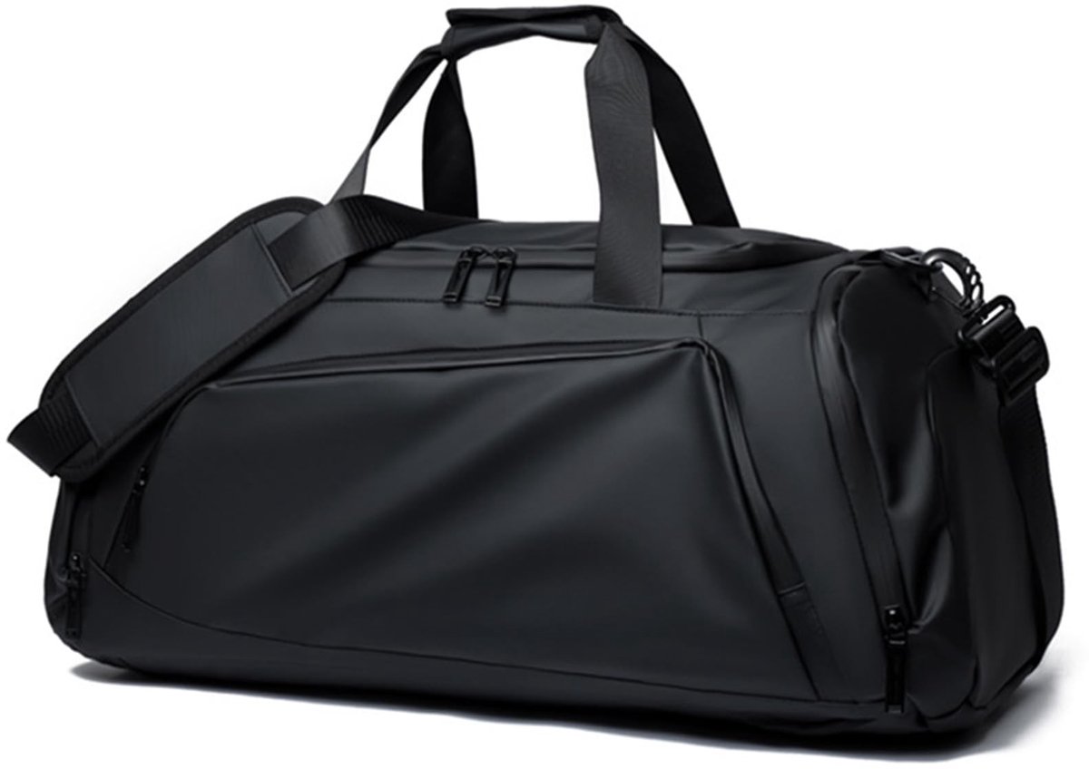 Omgoods - Grote 40L Sporttas voor Mannen met Schoen- en Wet Compartment - Zwart