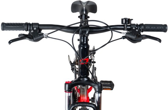 Davi Terrano – Mountainbike – 26 inch – 21 versnellingen – Schijfremmen – Voorvork met vering – Rood/Zwart — afbeelding 3