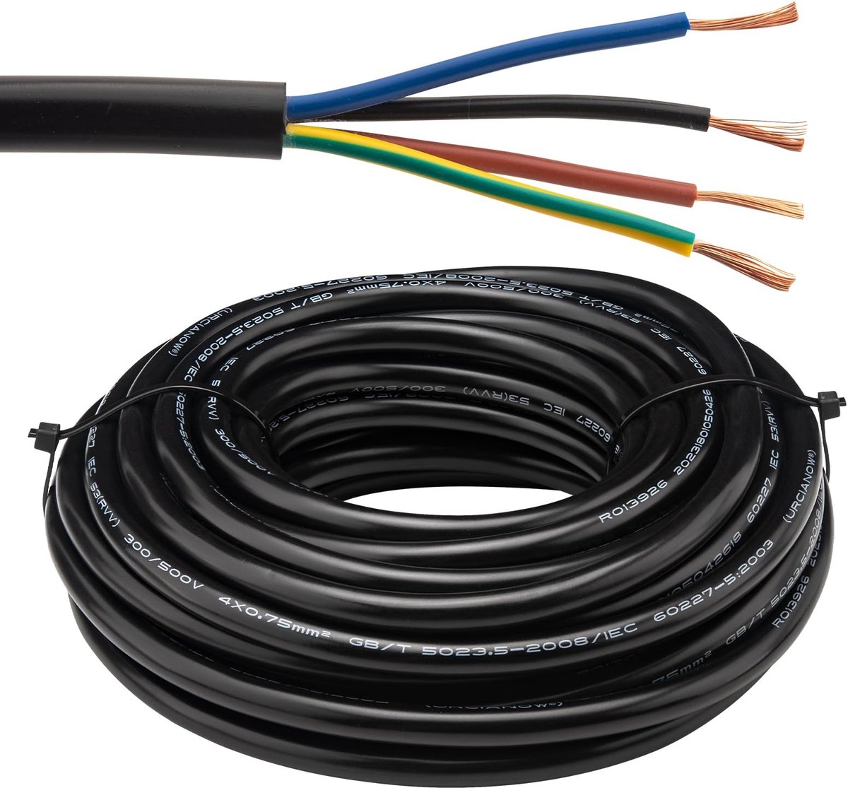Omgoods - RVV 4-aderige Elektrische Kabel 10m 0.75mm²