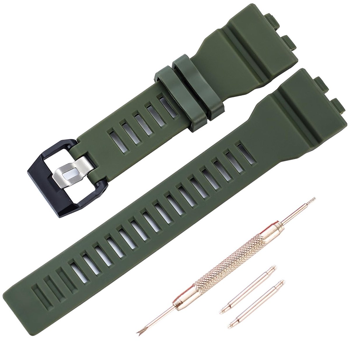 Omgoods - Vervangende Resin Band voor G-Shock Horloge in Legergroen