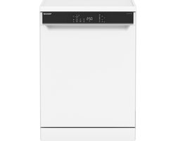 Sharp QWNA1FF47D4WEU - vrijstaande vaatwasser - energie label D - 7 programma's - steam wash - aktief droogsysteem - wit