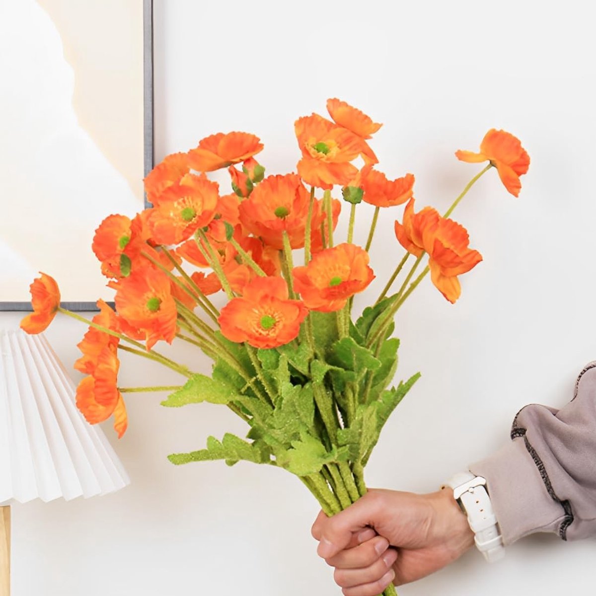 Omgoods - 8 Stuks Kunstmatige Poppy Bloemen voor Decoratie