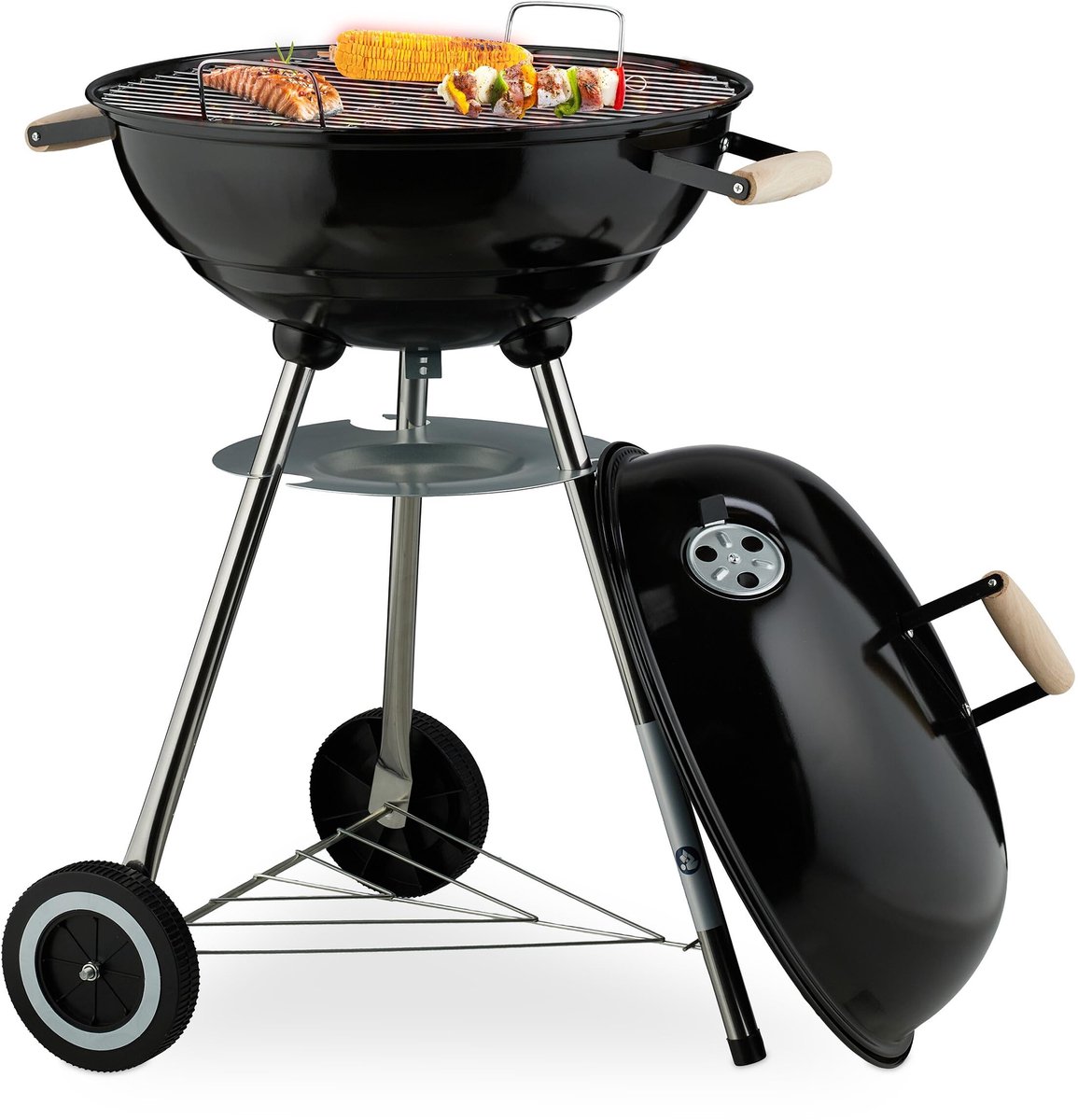 Omgoods - Draagbare Kettle Barbecue met 44 cm Grilloppervlak