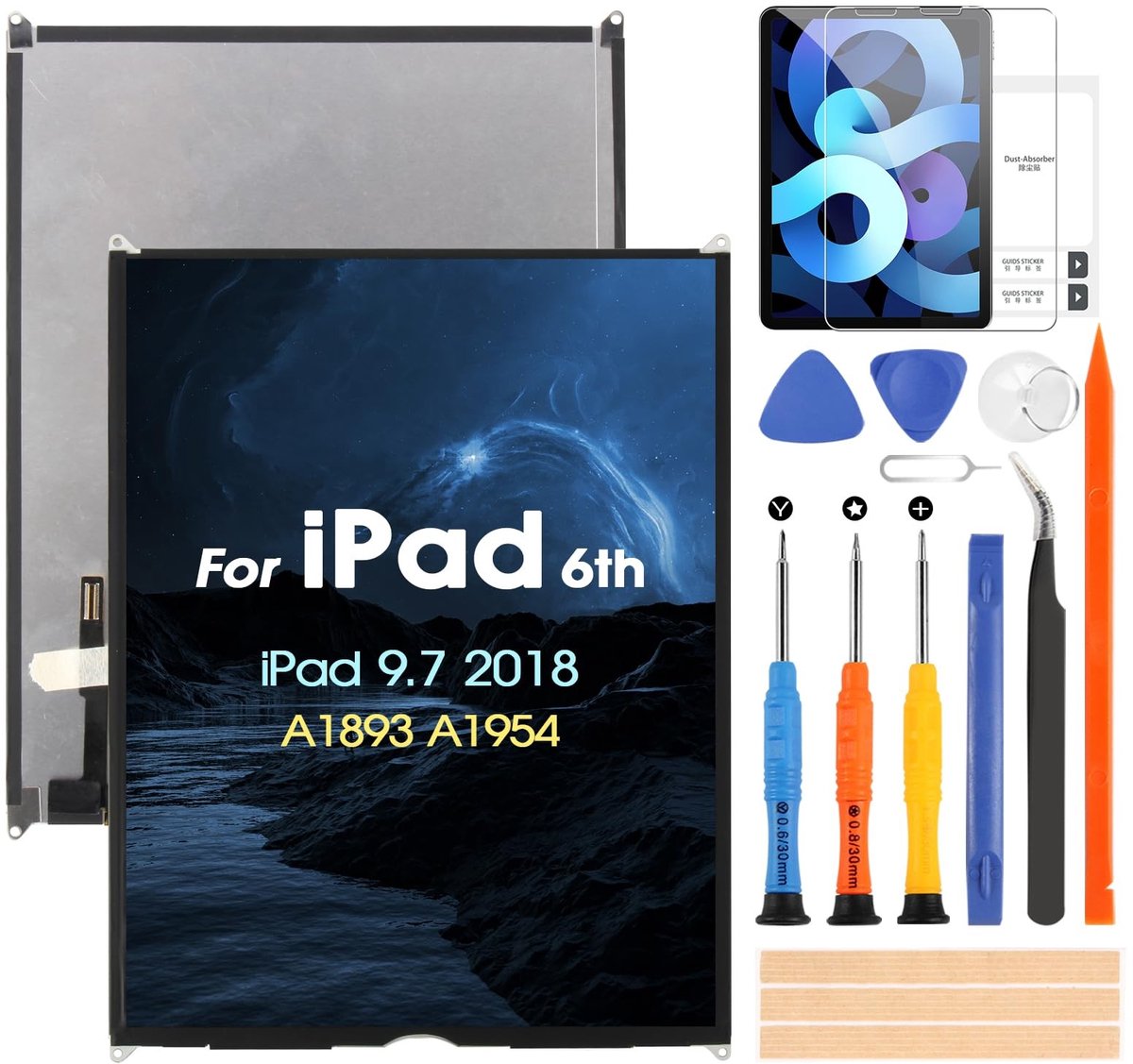 Omgoods - Vervangings-LCD Scherm voor iPad 6e Generatie met Reparatieset