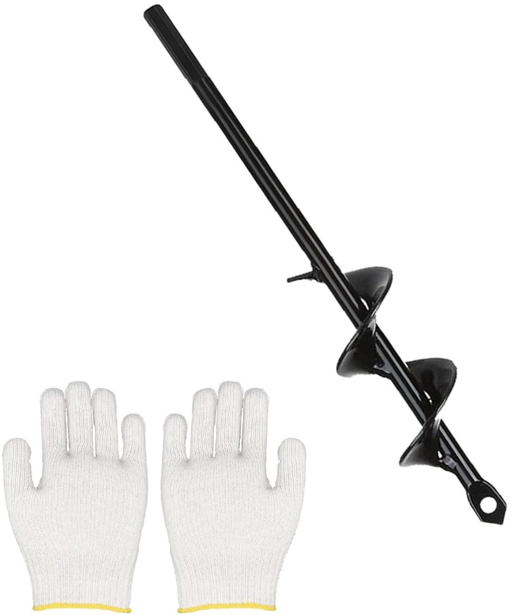 Omgoods- Grondboor 4 x 22 cm - Tuinboor - Staal - Plantboor - Accuschroevendraaier - Lichtgewicht 140 g