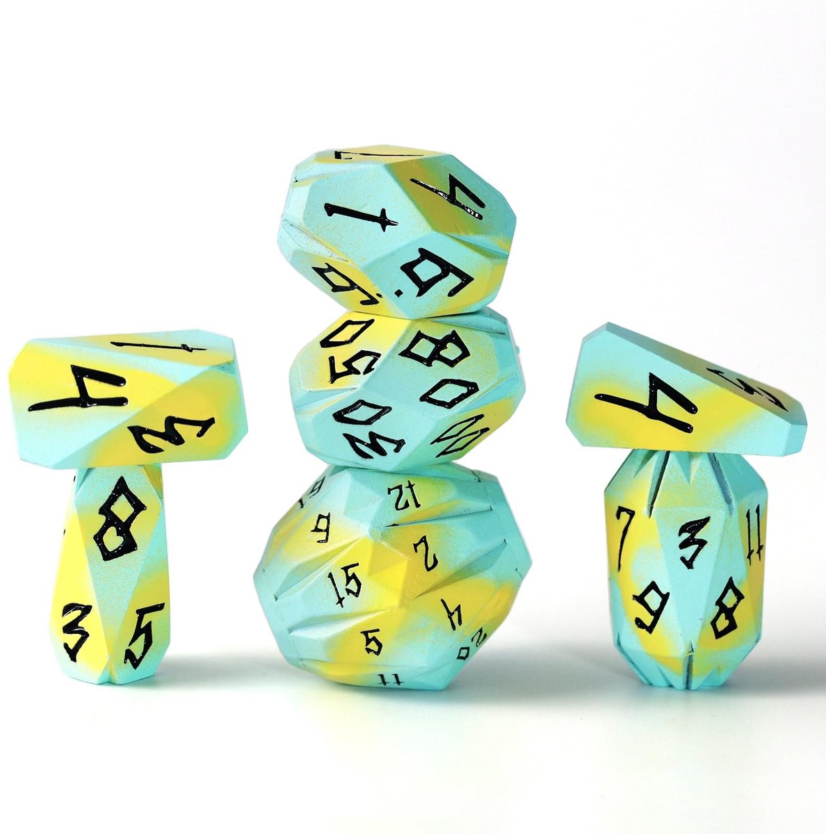 Omgoods - Metal DND Dobbelstenen Set voor Rollenspellen