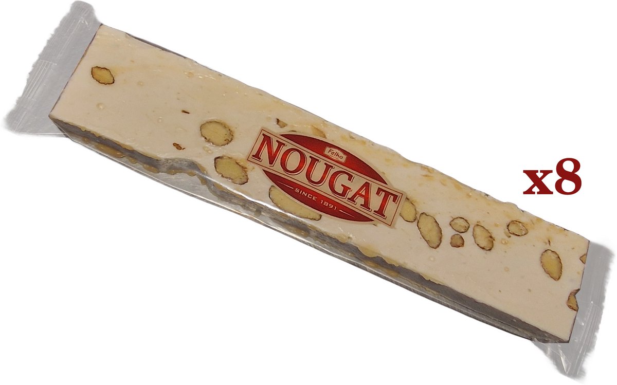 Felko NOUGAT repen met amandelen - 8 stuks van 100g