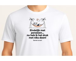 Eindelijk met pensioen - T Shirt - cute - kawaii - Gift - Cadeau - schattig - schattigdesign - liefdesign - pastelkunst - Funny