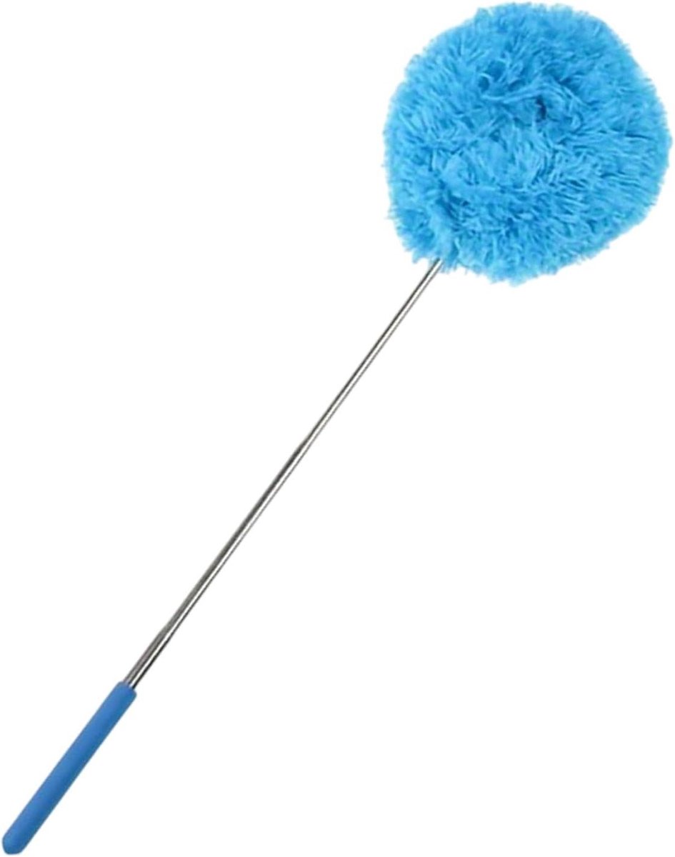 Uitschuifbare Plumeau - Telescopische Stoffer - Stof Verwijderen - Flexibele Buigbare Kop - 33-80 cm - Blauw