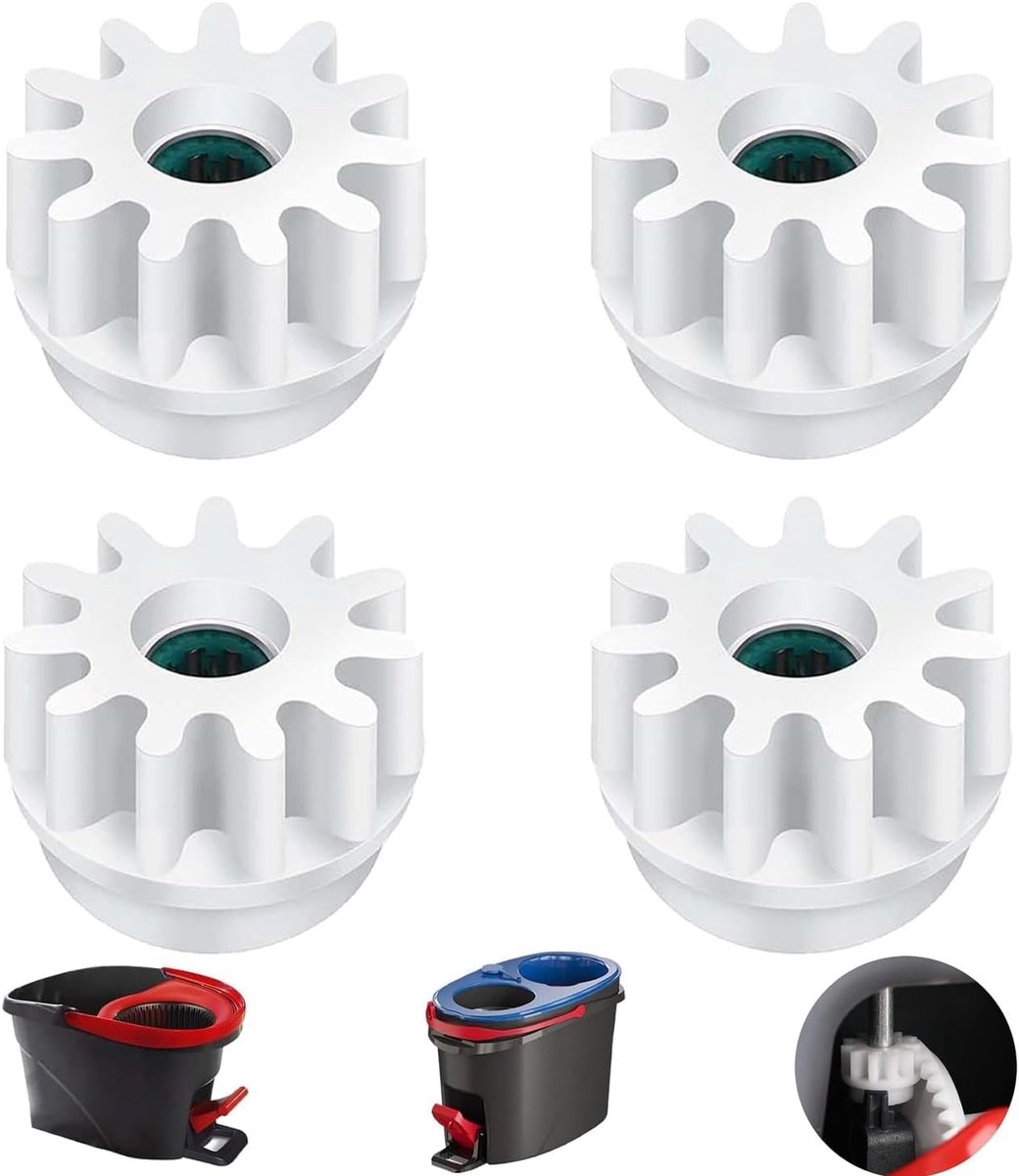 Spin Mop vervangingsonderdelen 4 stuks - accessoires voor rotary mop - geschikt voor O-Ceda en Vileda - ShopVlot