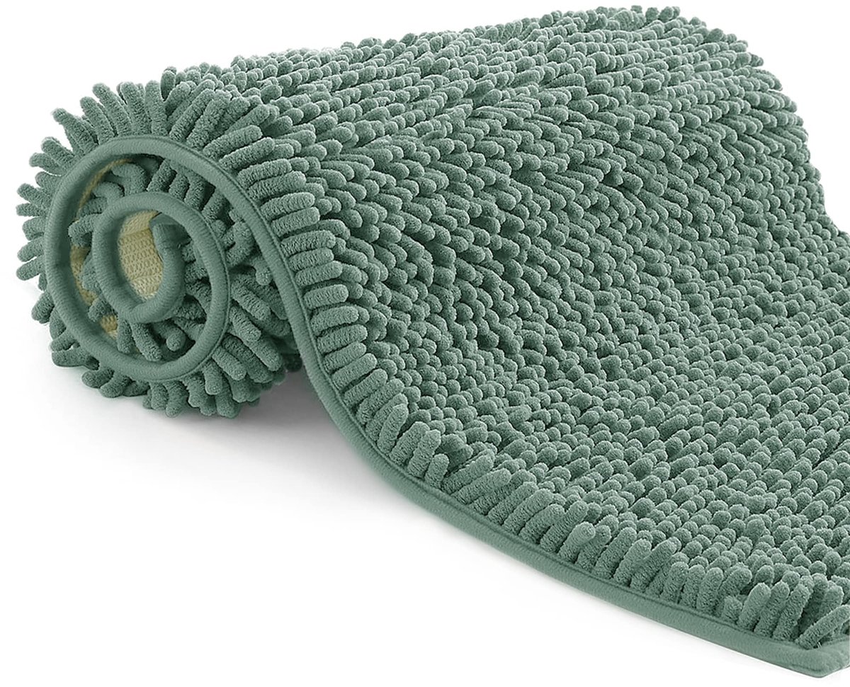 Omgoods - Antislip Badmat, Zacht en Absorberend, 40x60cm, Aqua Groen
