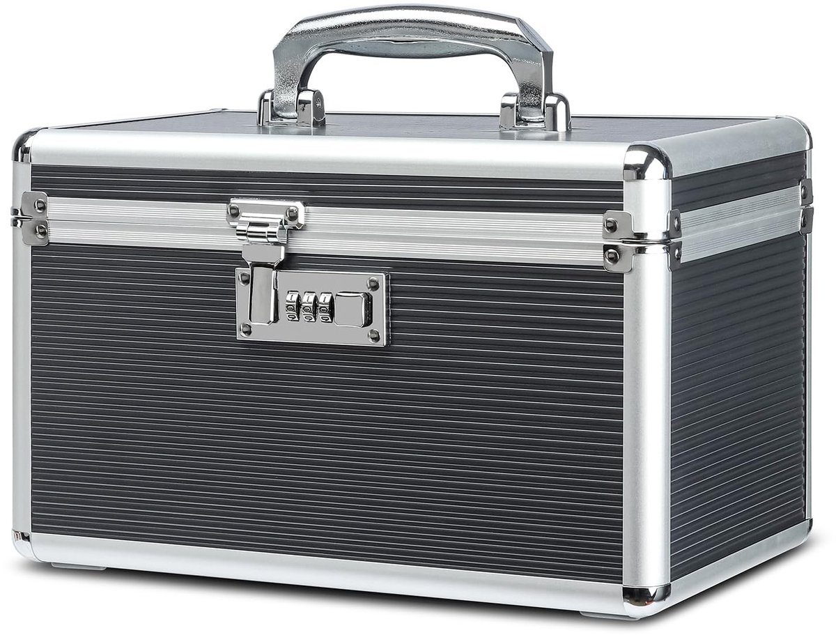 Omgoods - Veiligheidsopslagbox met Combinatieslot en Draagbare Opbergcase