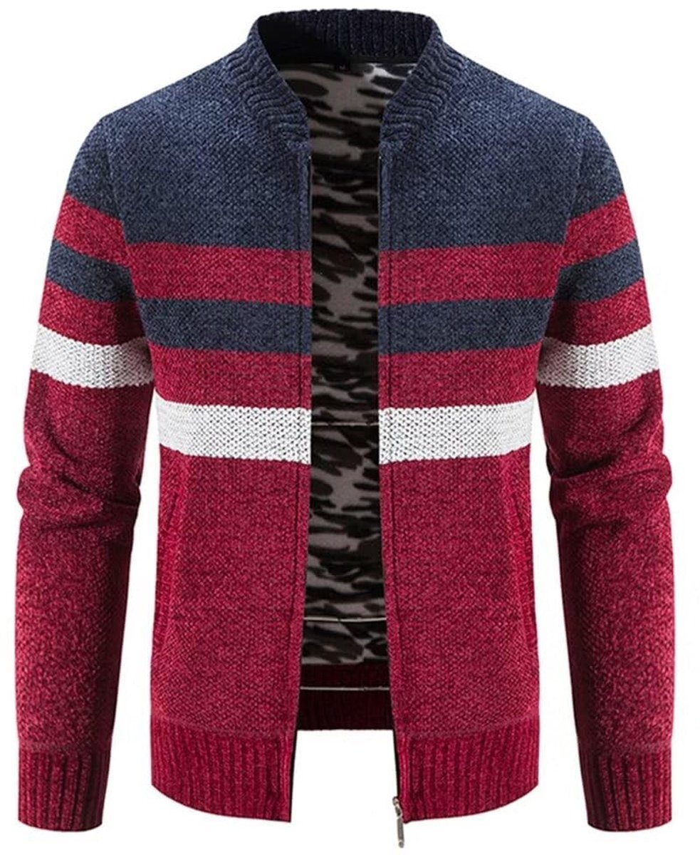 Omgoods - Dikke Heren Cardigan met Volledige Rits