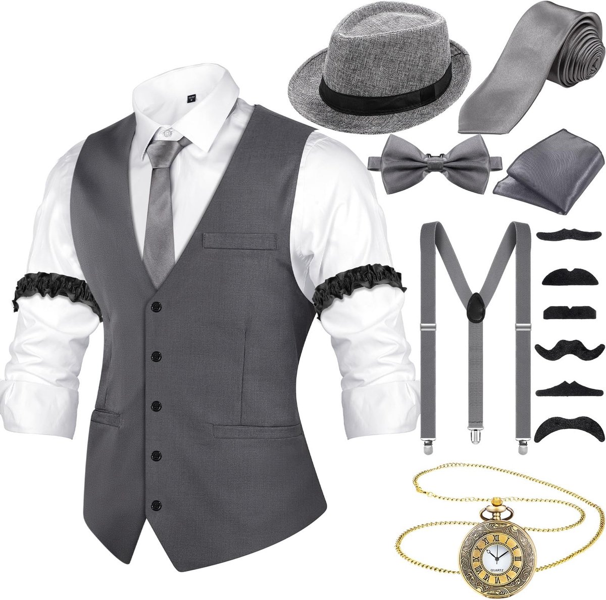 Omgoods - Vintage 1920s Kostuum Accessoires voor Mannen