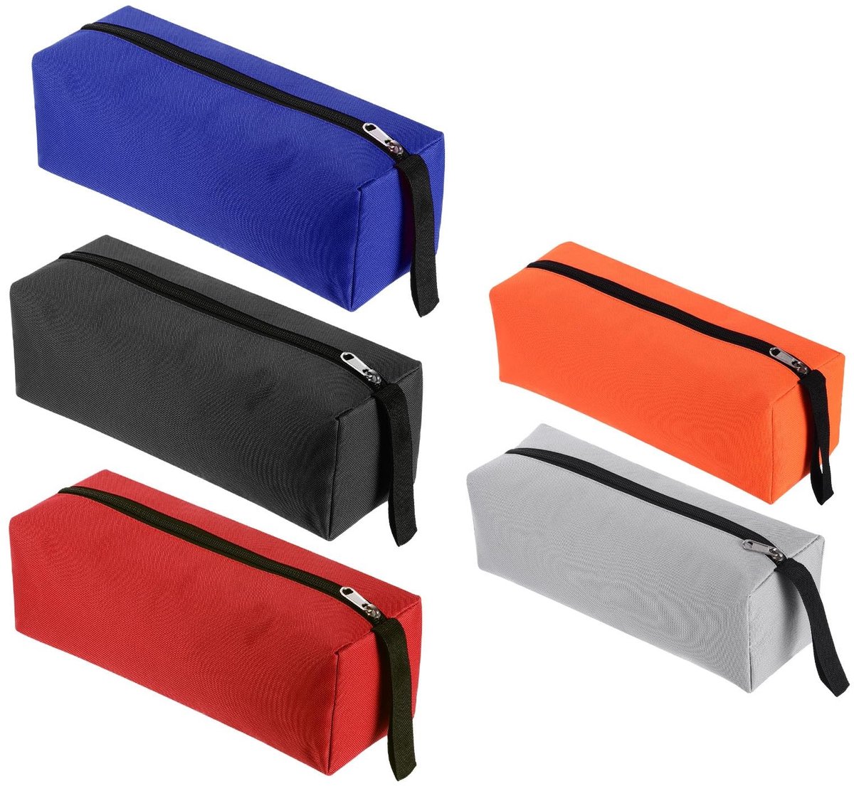 Omgoods - Set van 5 Kleine Canvas Gereedschapstasjes met Rits, Compact en Waterdicht