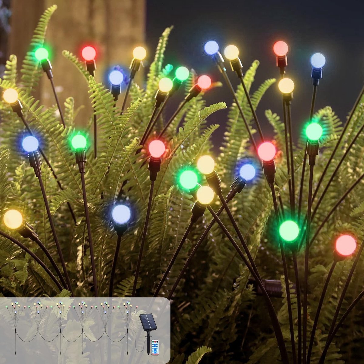 Omgoods - Solar Tuinverlichting met 48 LEDs en Afstandsbediening