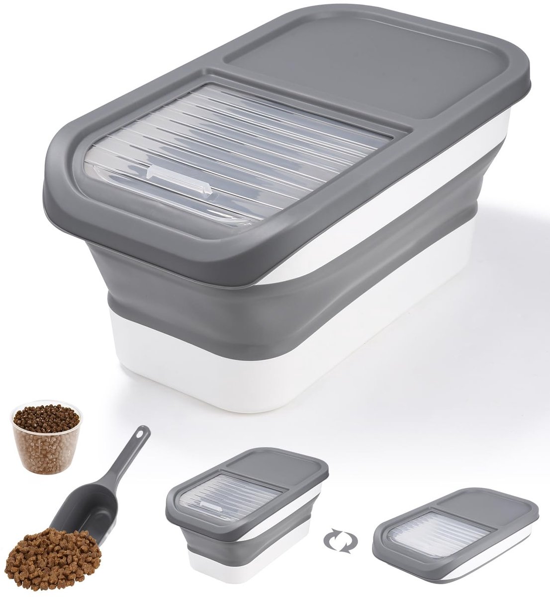 Omgoods - Vouwbare Voedselcontainer voor Honden en Katten met Maatbeker