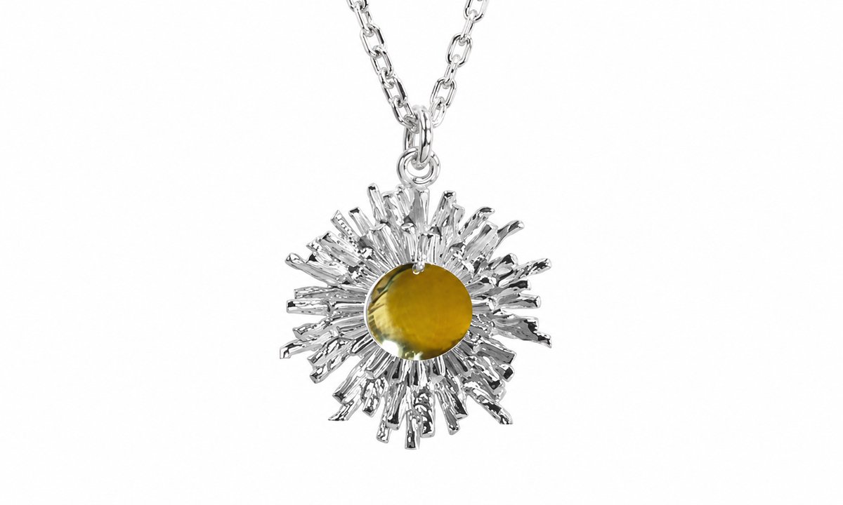 AuBor ®. Hanger. Zilver. Ochtendgloren met opgaande zon.