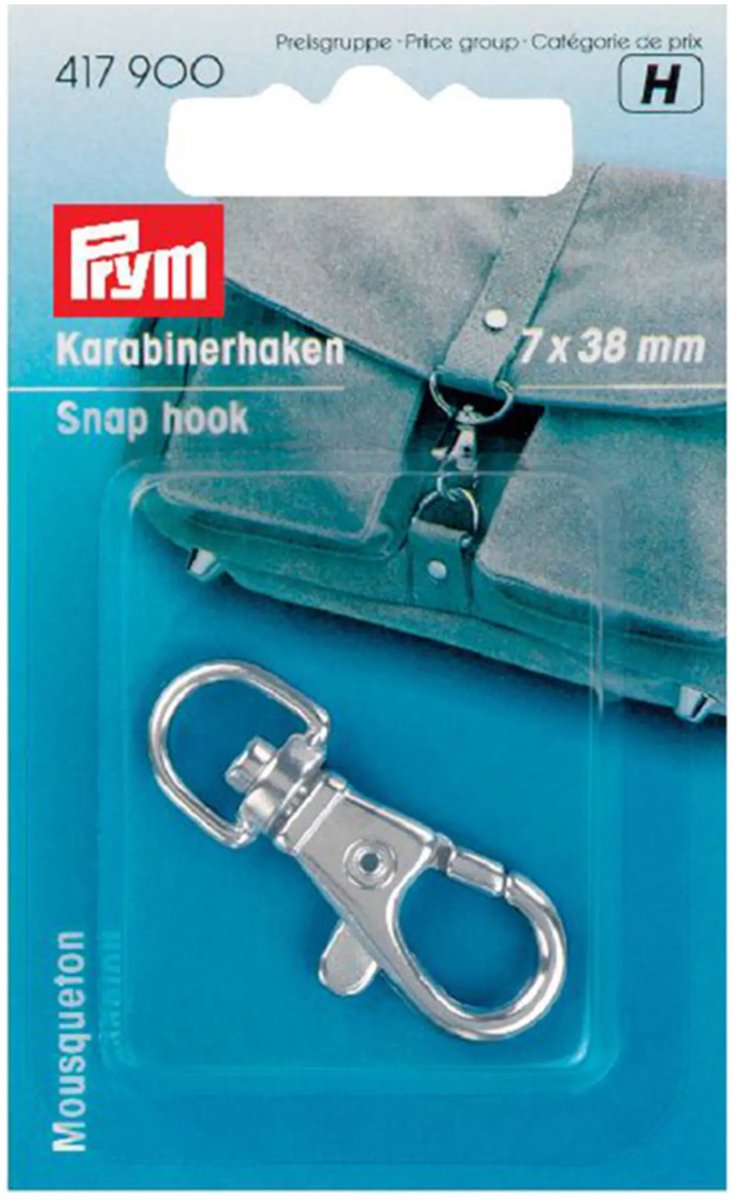 Prym Karabijnhaak 7/38mm zilver