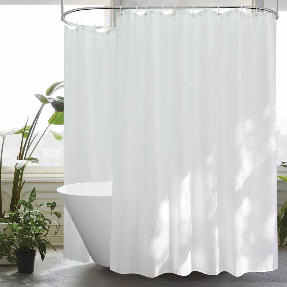 Omgoods - Extra Brede Douchegordijn - 300x200 cm - Wit
