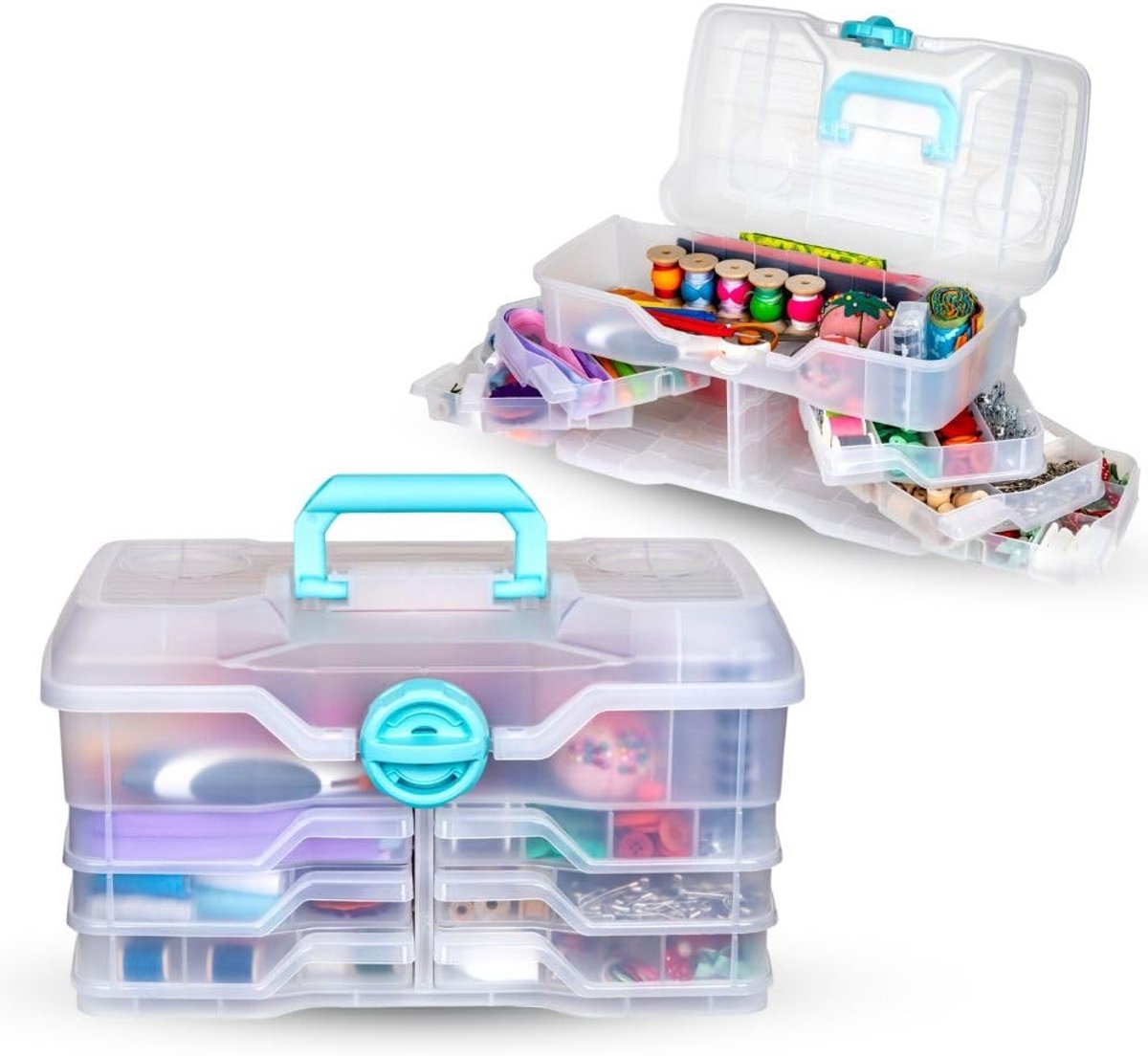 Omgoods - Transparante Plastic Organizer voor Creatieve Projecten