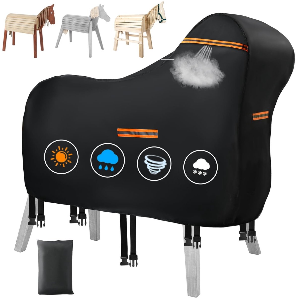 Omgoods - Waterdichte Afdekking voor Houten Paard met UV-Bescherming
