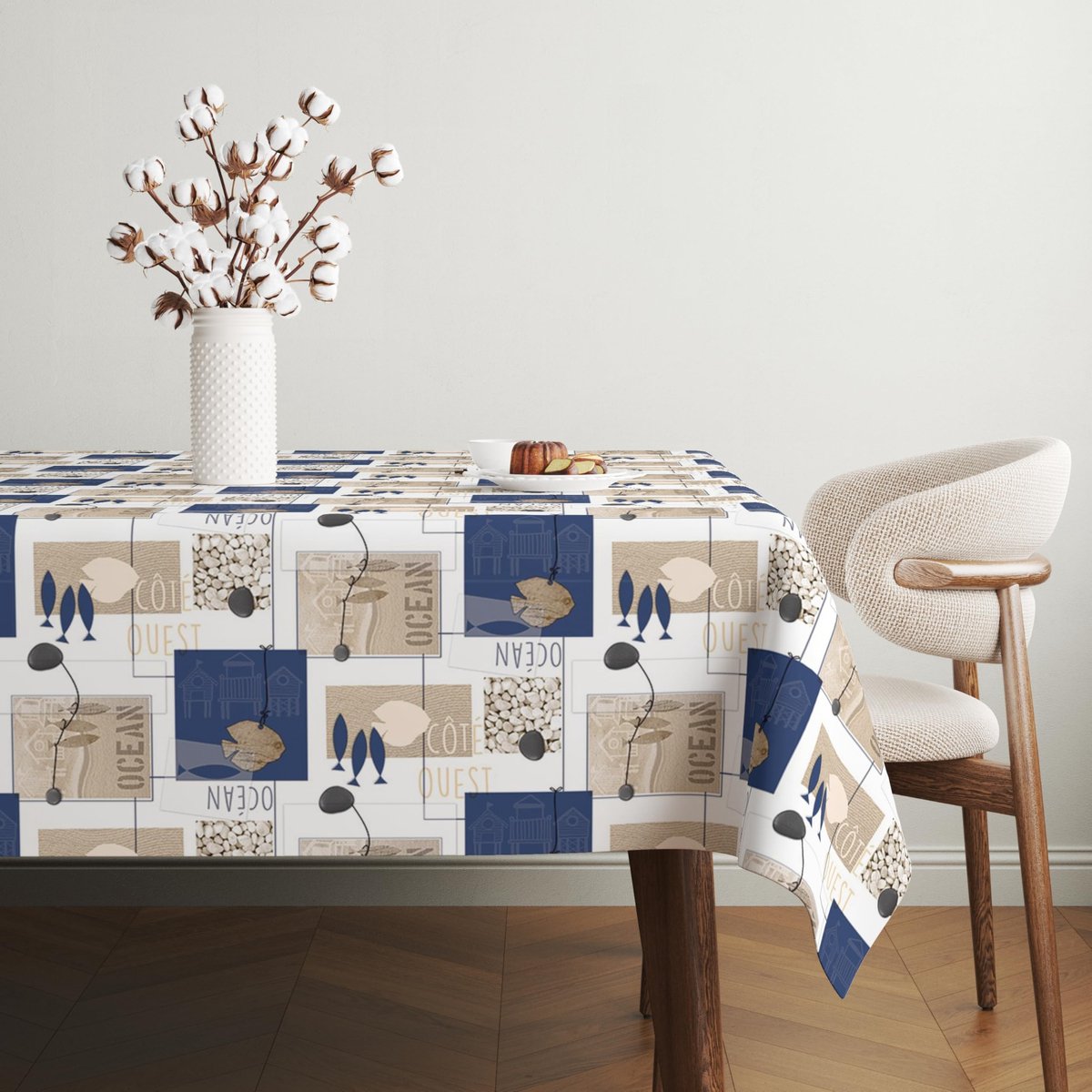 Omgoods - Oliekatoenen Tafelkleed Ocean 250 x 140 cm