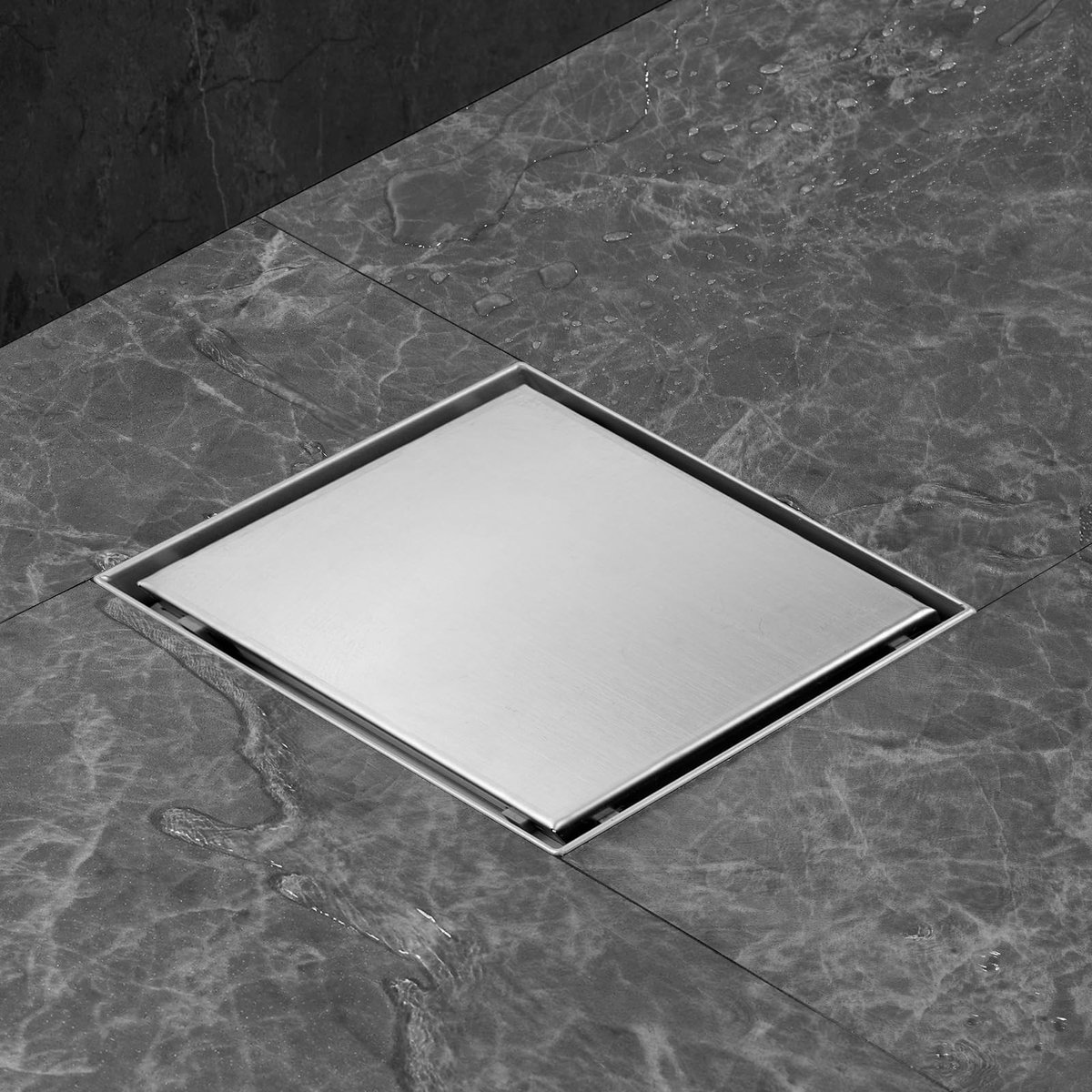 Omgoods - RVS Doucheafvoer 150mm x 150mm met Haarfilter en Geurstop