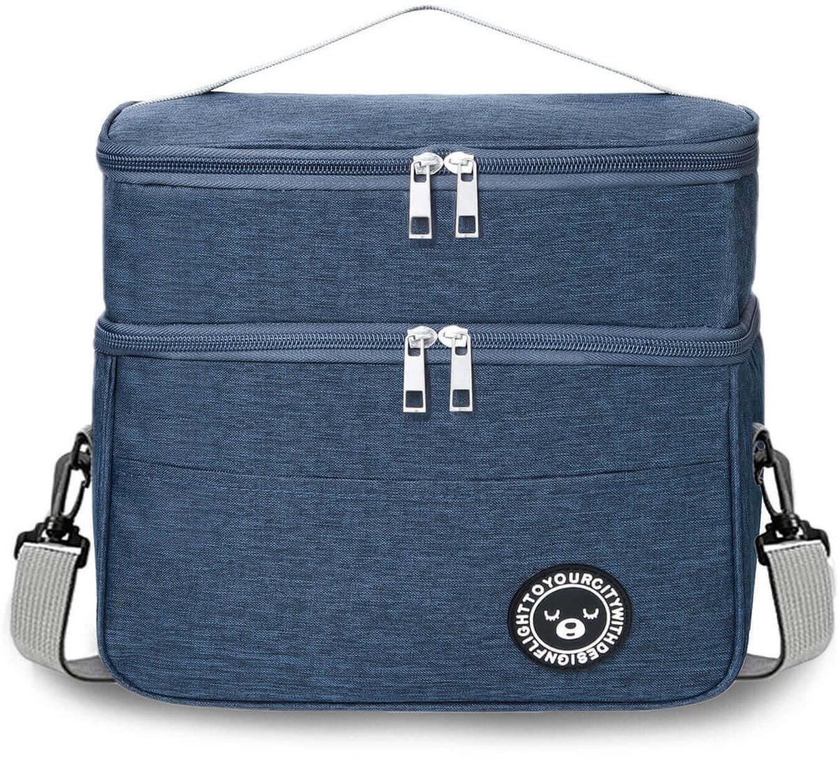 Omgoods- Koeltas 9.6 Liter - Opvouwbare Dubbellaagse Koeltas - Geïsoleerd - Voor Lunchbox - Waterafstotend Oxford - Hoogwaardige Constructie