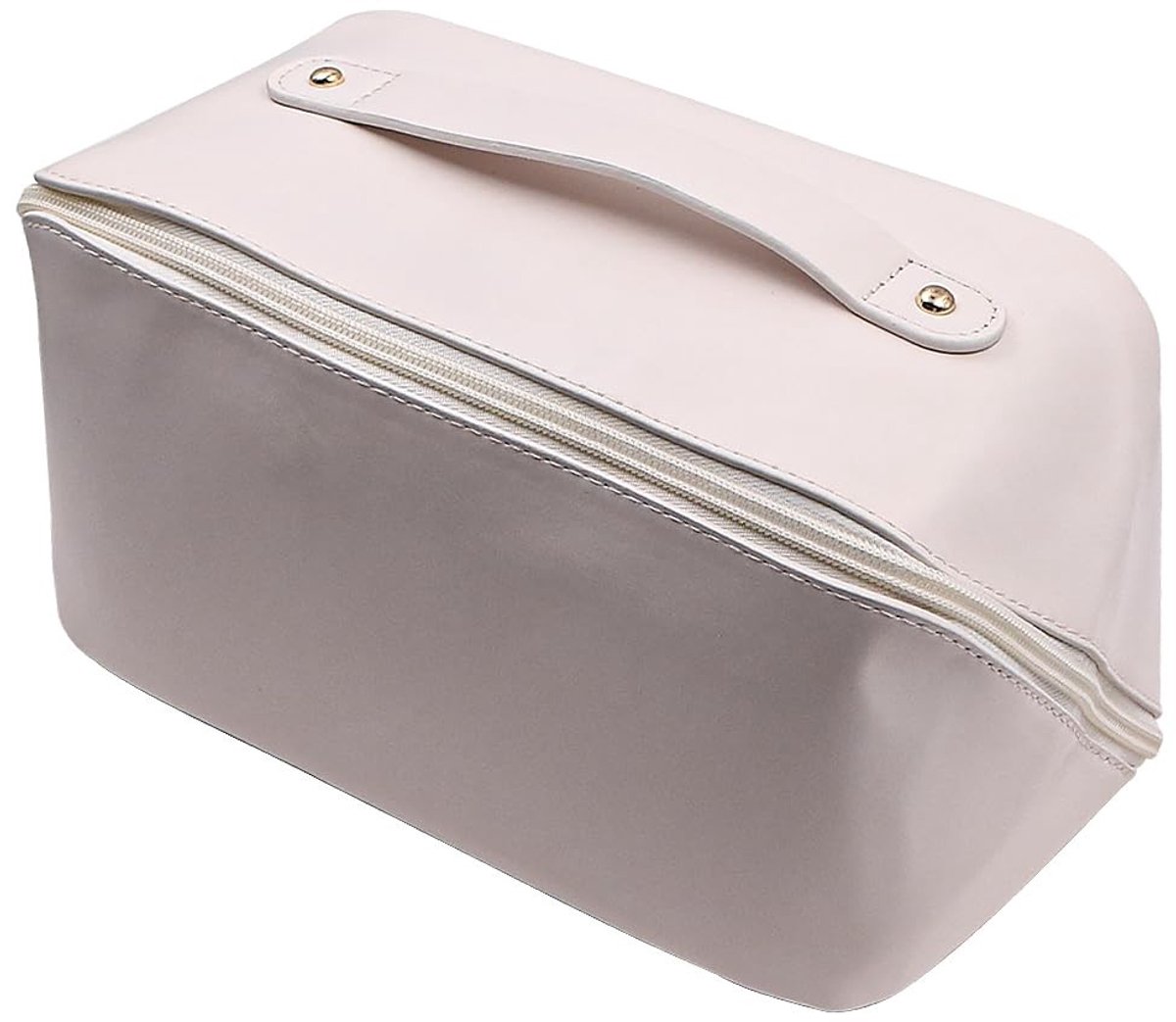 Omgoods- Cosmeticatas met grote capaciteit - Toilettas dames - Waterdichte organizer - Dubbellaags ontwerp - PU leer - 23x12cm