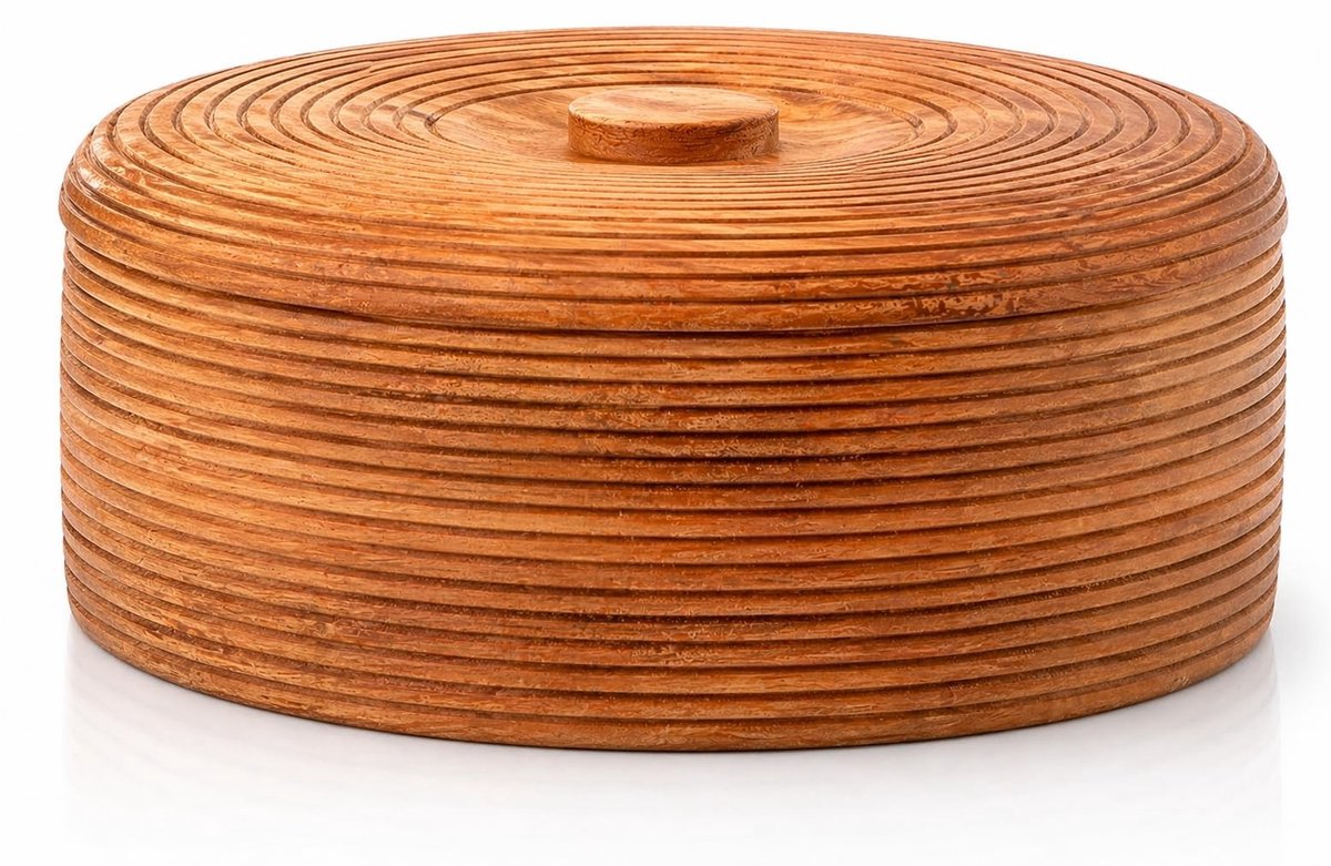 Omgoods - Houten Tortilla Warmer met Deksel, 22 cm