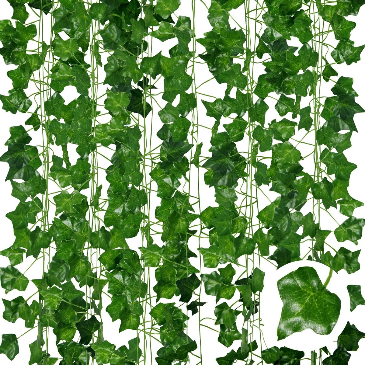 Omgoods - Set van 6 Kunstmatige Klimop Slingerplanten voor Decoratie