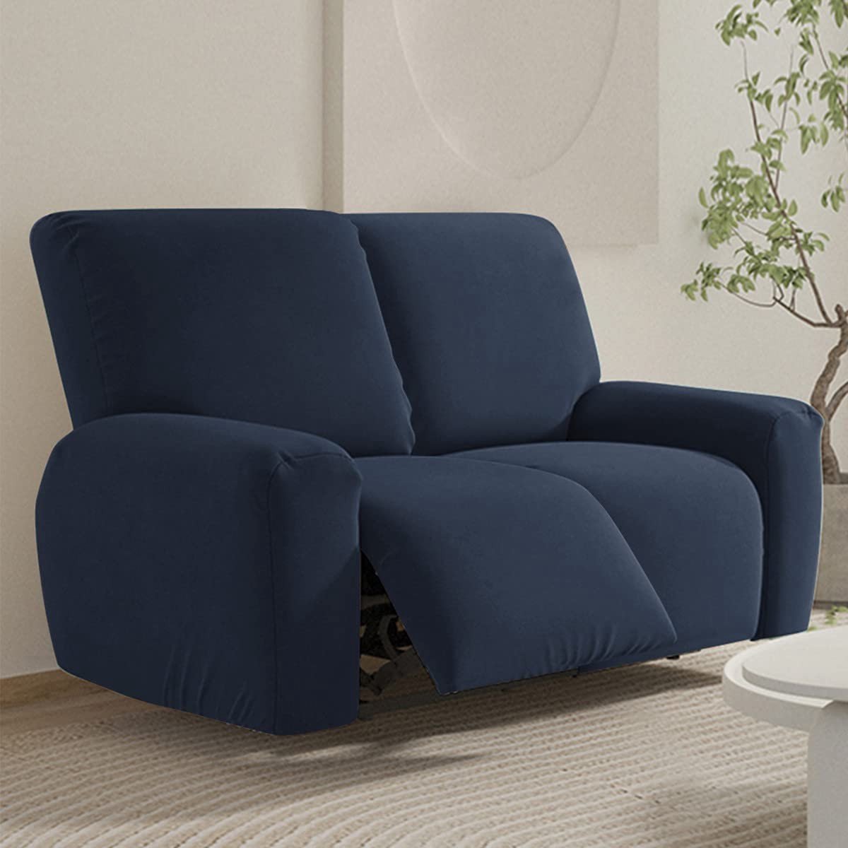 Omgoods - Stretch Armchair Cover voor 2-Zits Stoel met Zakken