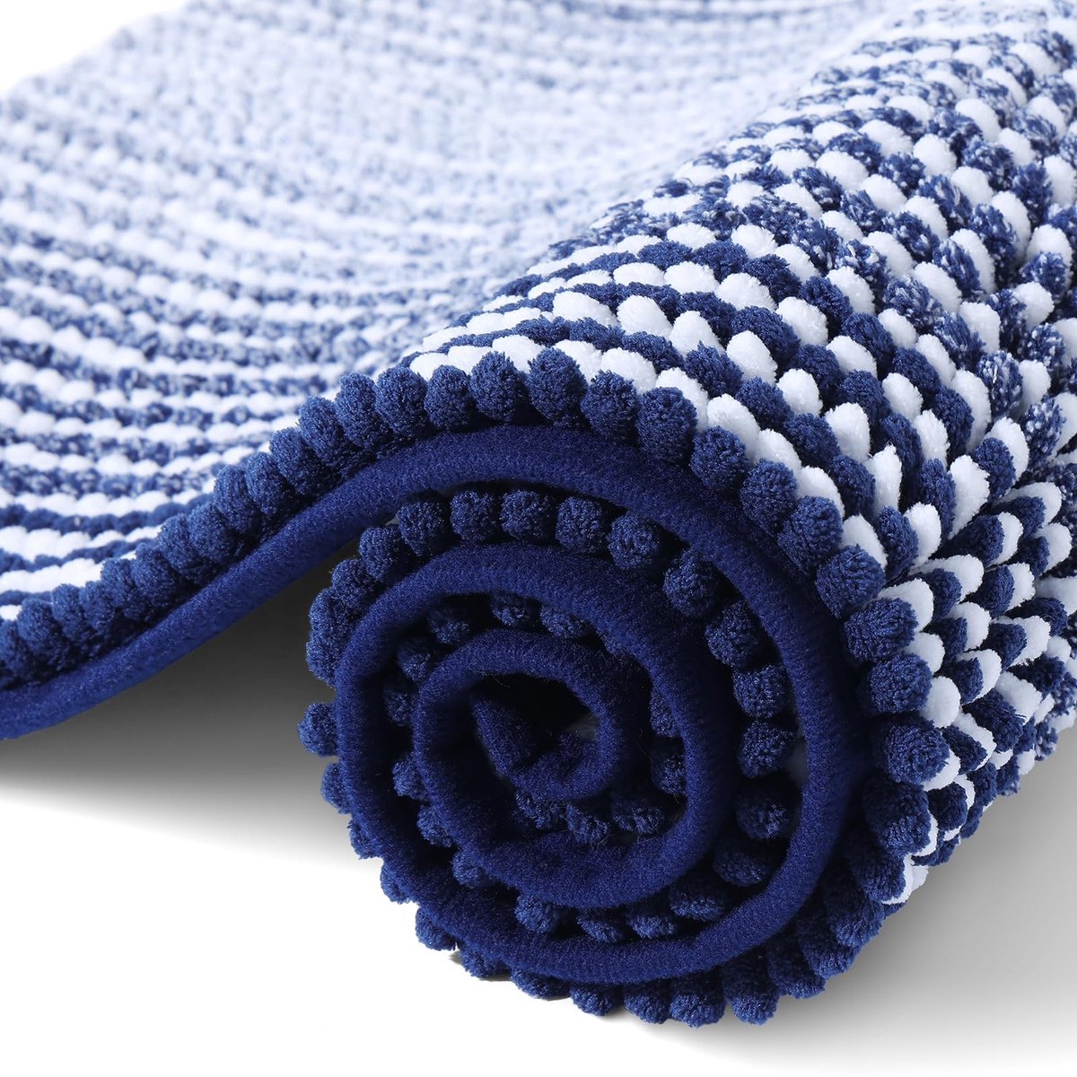 Omgoods - Chenille Badmat, Antislip en Wasbaar, 40x60 cm, Marineblauw