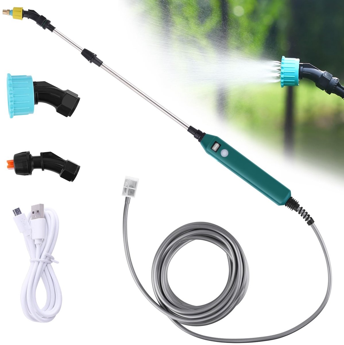 Omgoods - Elektrische Plantenvernevelaar met 3 Verstelbare Doppen