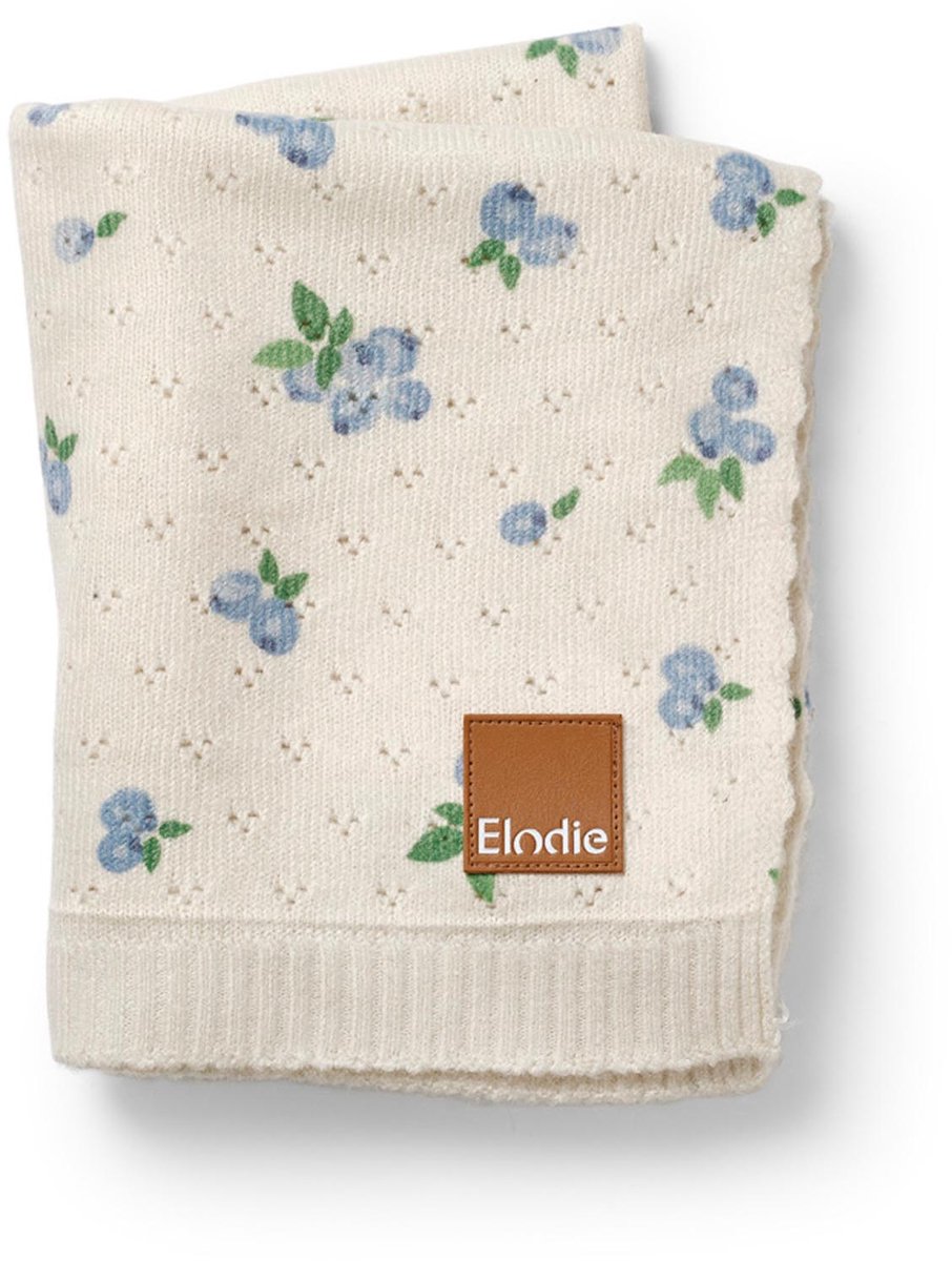 Elodie Pointelle Deken - Wiegdeken - Dekentje baby - Babydeken - Dekentje - 100 cm x 75 cm - Blueberry Bliss