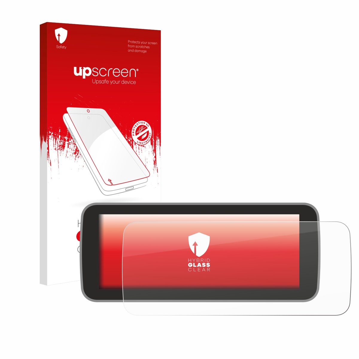 upscreen - Screenprotector voor Fiat 500 E Uconnect 5 10" - Folie Beschermfolie Beschermglas transparant