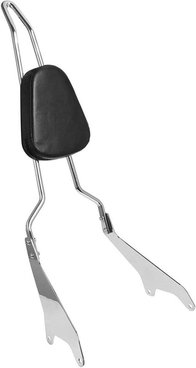 Passagierskussen Rugleuning - Sissybar Motorfiets - Comfortabel Rijden - Afneembaar Ontwerp - 33 kg - Zilver